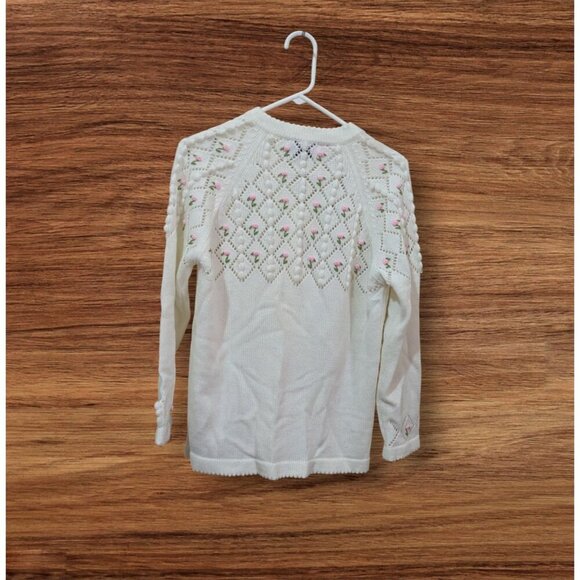 Vintage Sweater be  Banff 100% Acrylic Cardigan With Floral Design size M? Read - Picture 5 of 12